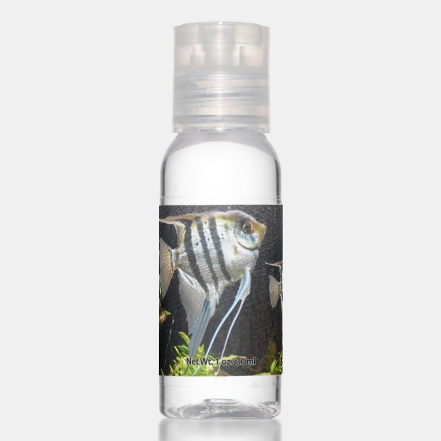 Tropical Stripes Fish Travel Bottle Set Hand Sanitizer (Front)