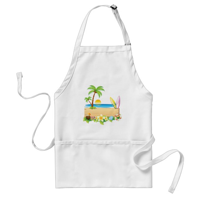 Tropical Summer Adult Apron (Front)