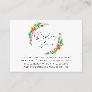 Tropical Summer Beach Baby Shower Display Shower Enclosure Card