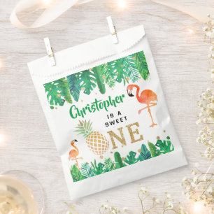 Tropical Summer Beach Luau Boys 1st Birthday Favor Bag