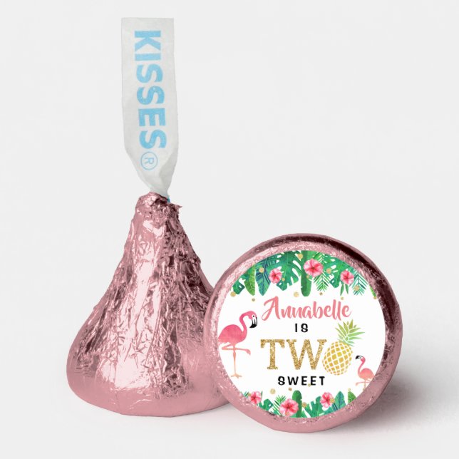 Tropical Summer Beach Luau Girls 2nd Birthday Hershey®'s Kisses® (Front)