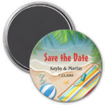 Tropical Summer Beach Party Save The Date Magnet at Zazzle