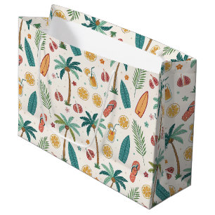 Tropical Summer Beach Pattern (1) Large Gift Bag
