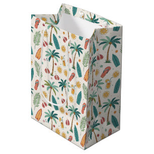 Tropical Summer Beach Pattern (1) Medium Gift Bag