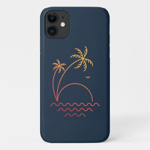 Tropical Summer Beach Vacation 1 iPhone 11 Case