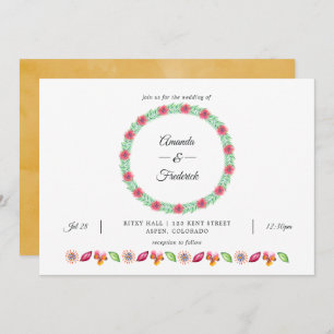 Tropical Summer Beach Wedding Invitation