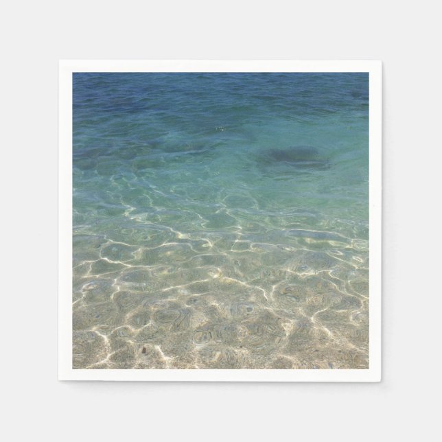 Tropical Summer Beach Wedding Paper Napkins (Front)