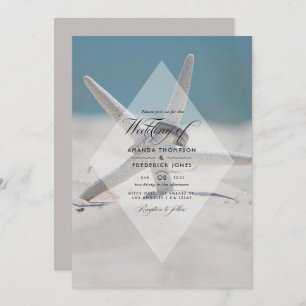 Tropical Summer Beach Wedding Photo Invitation