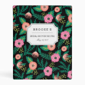 Tropical Summer Blooms Bridal Shower Recipe Mini Binder (Front)