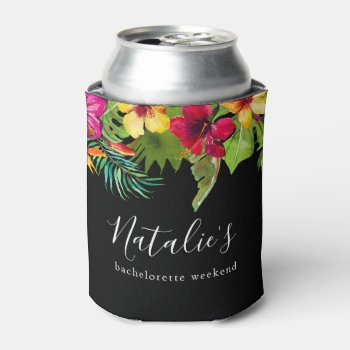 Tropical Summer Boho Bachelorette Party Coozie by autumnandpine at Zazzle