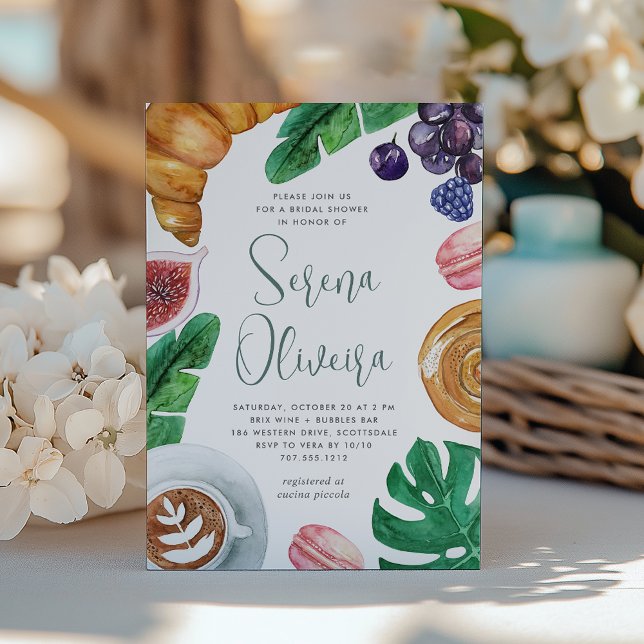 Tropical Summer Bridal Shower Brunch Invitation (Creator Uploaded)