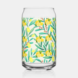 Tropical Summer Citrus fresh orange lemon Slice Can Glass