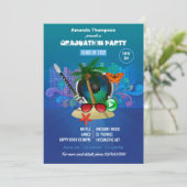 Tropical Summer Club Beach Graduation Party Invitation (Standing Front)