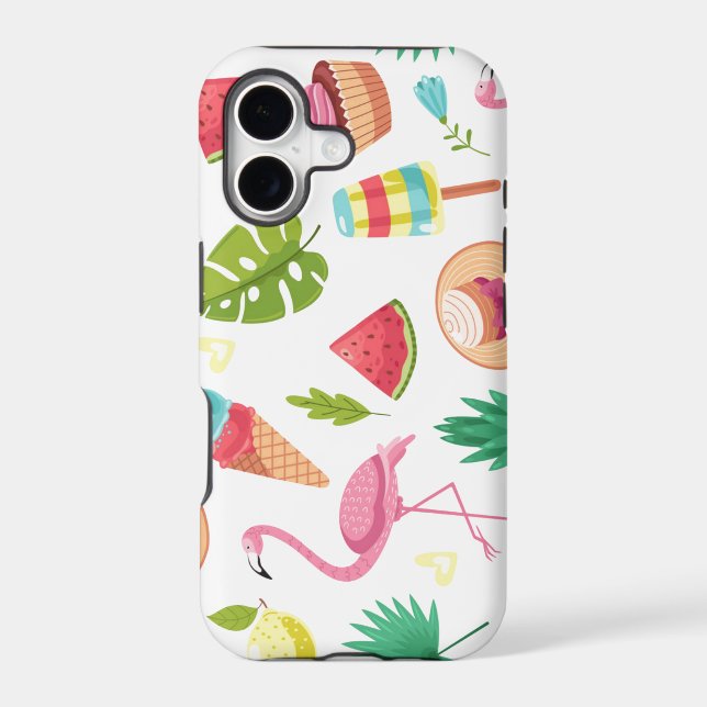 Tropical Summer Design   Iphone Case (Back)