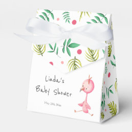 Tropical Summer Flamingo Baby Shower Personalized  Favor Boxes