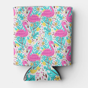 Tropical Summer Flamingo: Bright Pattern Elements Can Cooler