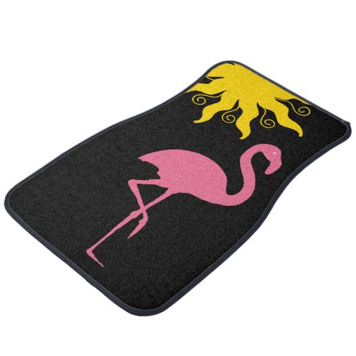 Tropical Summer Flamingo Sun Car Floor Mat