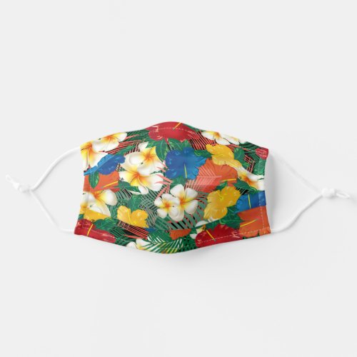 Tropical Summer Floral Adult Cloth Face Mask