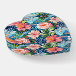 Tropical Summer Flowers Pattern Pretty Floral Paperweight