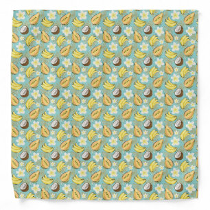 Tropical Summer Fruit Pattern Bandana