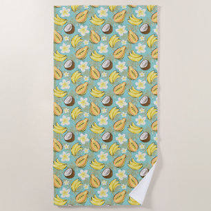 Tropical Summer Fruit Pattern Beach Towel