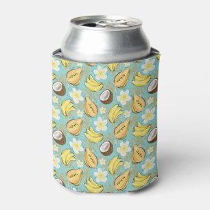 Tropical Summer Fruit Pattern Can Cooler