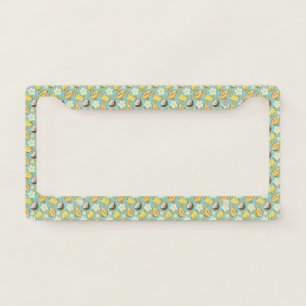 Tropical Summer Fruit Pattern License Plate Frame