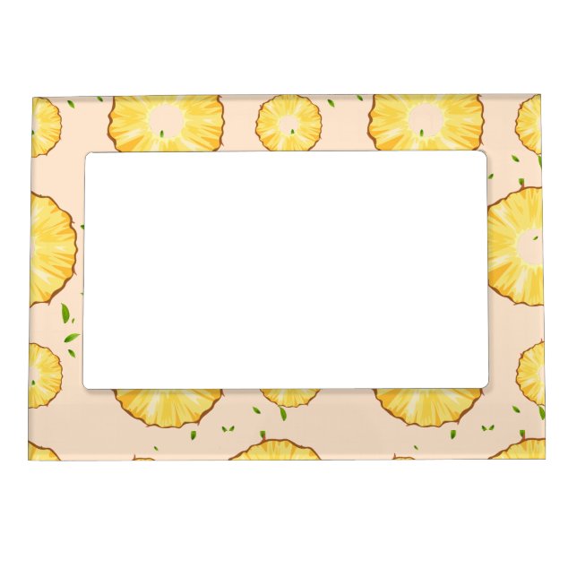 TROPICAL SUMMER FRUIT pineapple Slice pattern Magnetic Frame (Front)