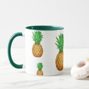 TROPICAL SUMMER FRUIT pineapple Slice Pattern Mug