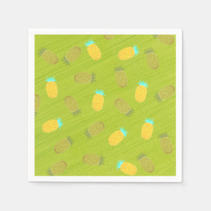 Tropical Summer Fruits Kiwi Green Napkins