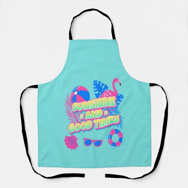 Tropical Summer Fun Vibes Apron (Front)