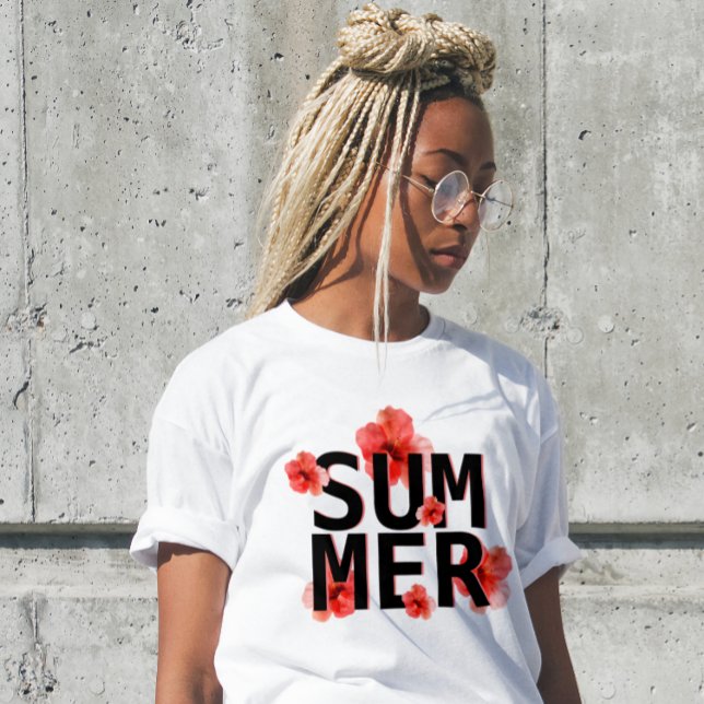 Tropical Summer Hibiscus T-Shirt (Creator Uploaded)