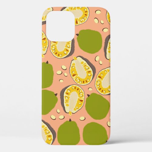 Tropical Summer Jackfruit Pattern _ Exotic Fruit iPhone 12 Case