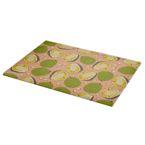 Tropical Summer Jackfruit Pattern _ Exotic Fruit Cutting Board