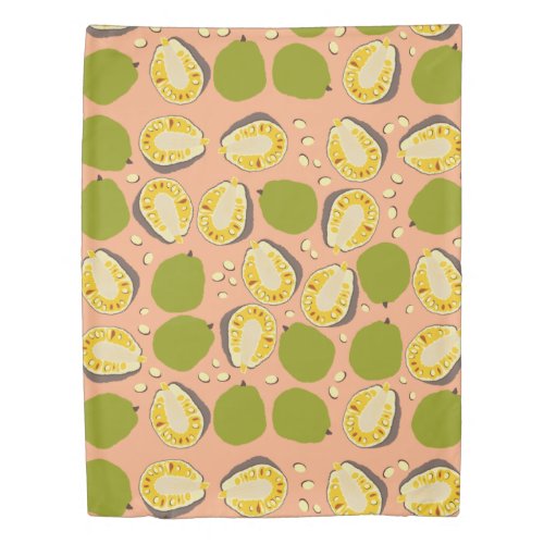 Tropical Summer Jackfruit Pattern _ Exotic Fruit Duvet Cover