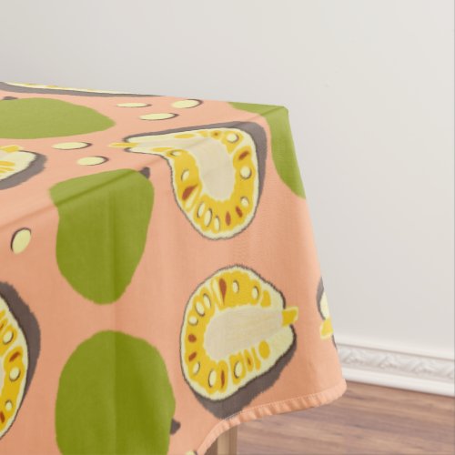 Tropical Summer Jackfruit Pattern _ Exotic Fruit Tablecloth