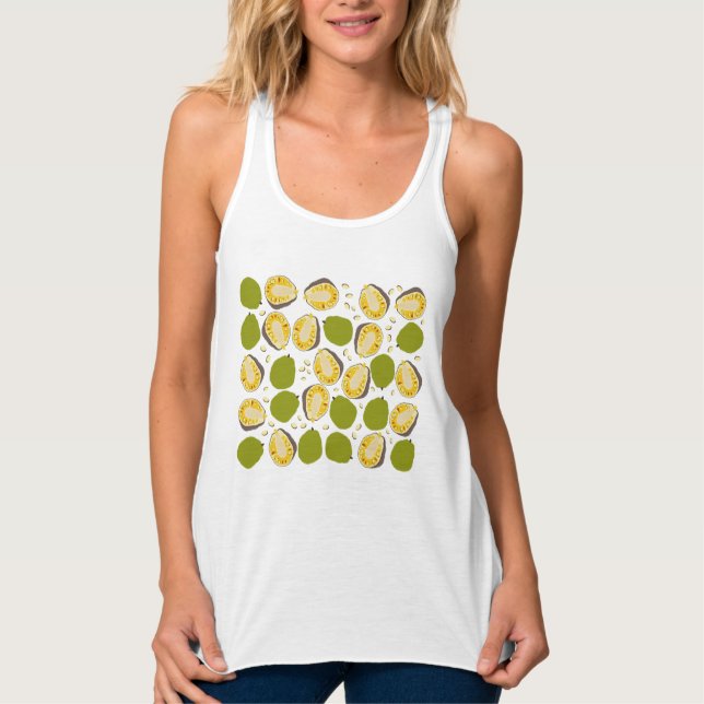 Tropical Summer Jackfruit Pattern - Exotic Fruit Tank Top (Front)