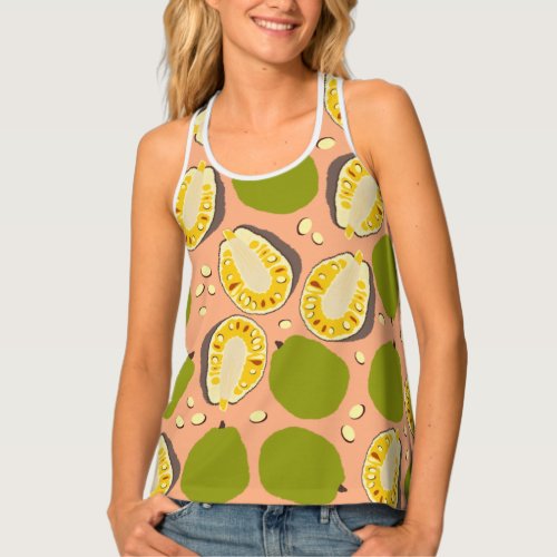 Tropical Summer Jackfruit Pattern _ Exotic Fruit Tank Top