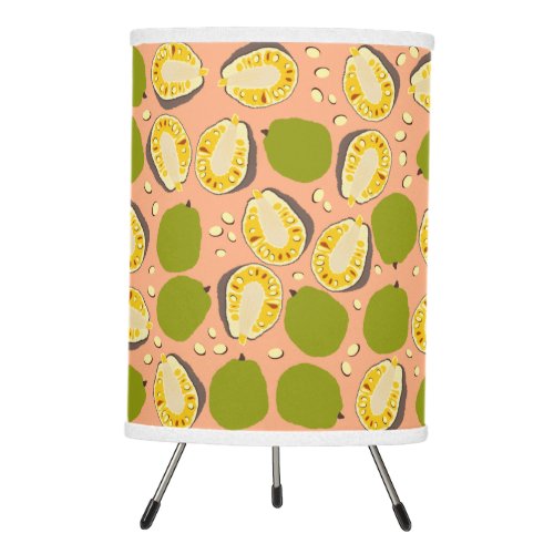 Tropical Summer Jackfruit Pattern _ Exotic Fruit Tripod Lamp