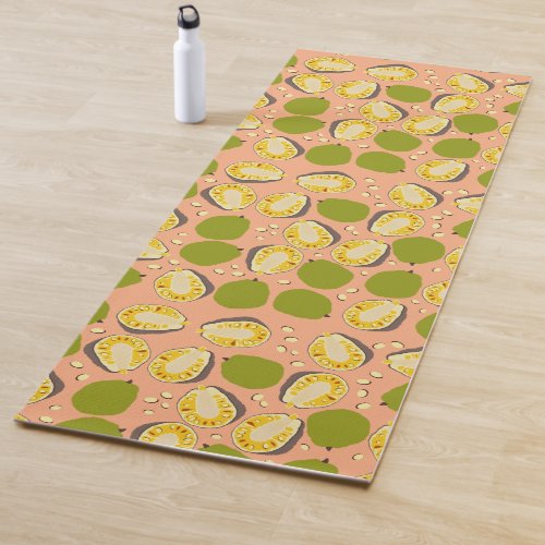 Tropical Summer Jackfruit Pattern _ Exotic Fruit Yoga Mat