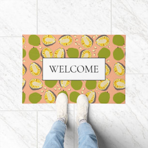 Tropical Summer Jackfruit Pattern - Welcome Doormat