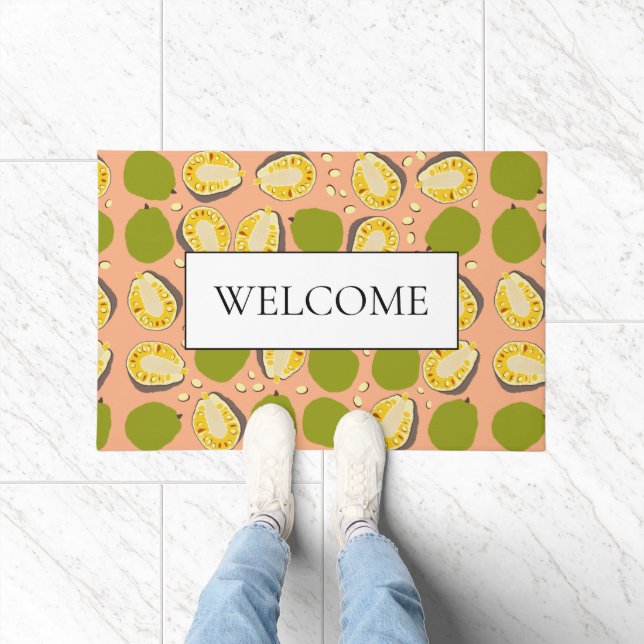 Tropical Summer Jackfruit Pattern - Welcome Doormat (Indoor)