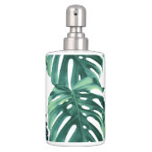 Tropical Summer Leaves Jungle Pattern #1 Bath Set (Front)