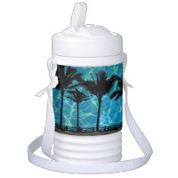 Tropical Summer Palm Trees  Beverage Cooler