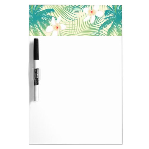 Tropical summer palm trees dry erase board