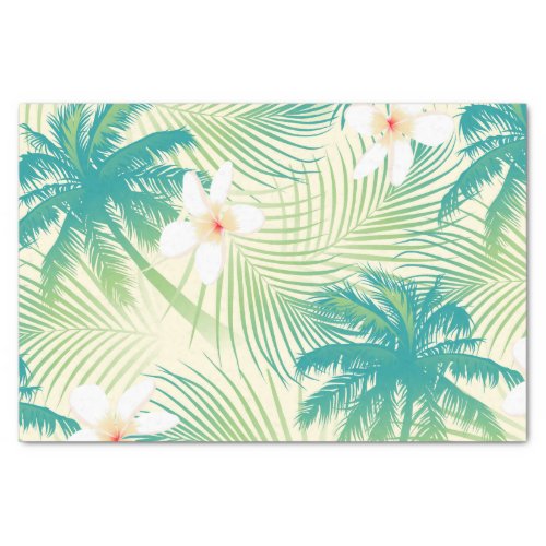 Tropical summer palm trees tissue paper