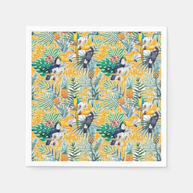 Tropical Summer Paper Napkins (Front)