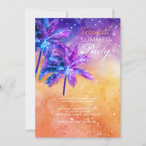 Tropical Summer Party Invitation