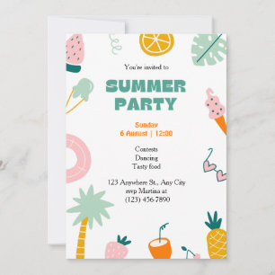 Tropical Summer Party Invitation