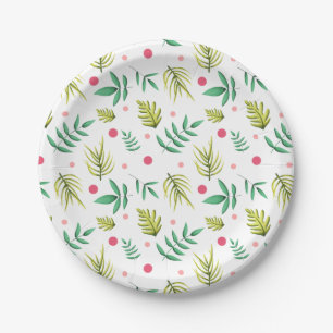 Tropical Summer Party Pattern Paper Plates